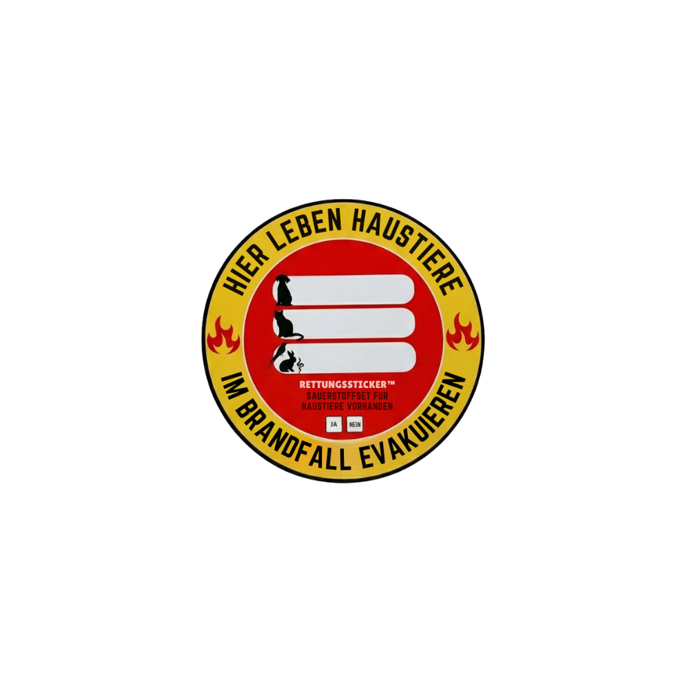 Haustier-Rettungssticker