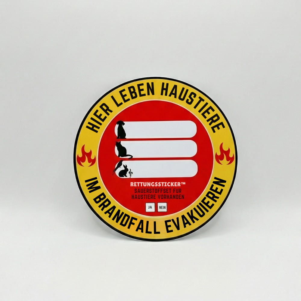 Haustier-Rettungssticker